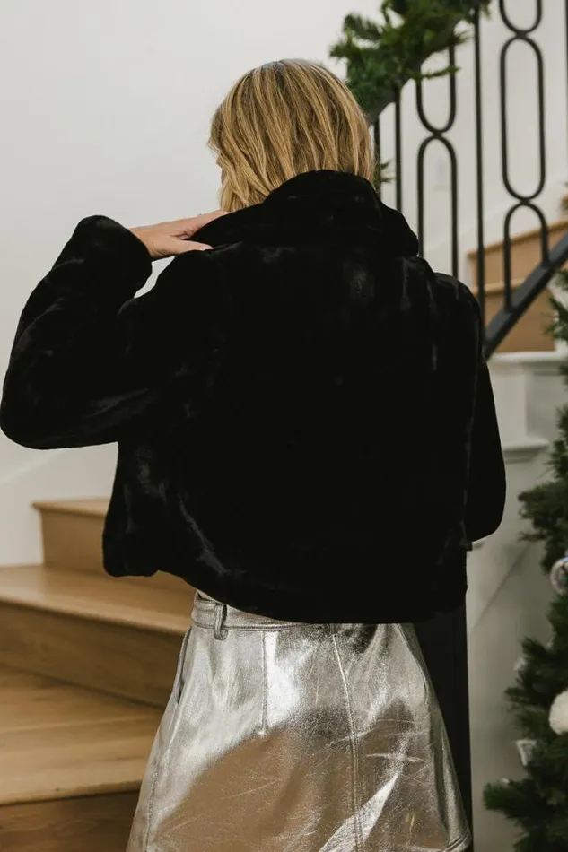Bohme Outerwear BlankNYC Midnight Memories Faux Fur Jacket 8211 FINAL SALE Black 8211 Women Bohme Outerwear BlankNYC Midnight Memories Faux Fur Jacket 8211 FINAL SALE Black 8211 Women