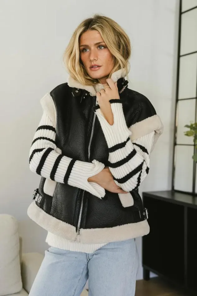 Bohme Outerwear BlankNYC Off To The Races Vest In Black 8211 FINAL SALE Black 8211 Women Bohme Outerwear BlankNYC Off To The Races Vest In Black 8211 FINAL SALE Black 8211 Women