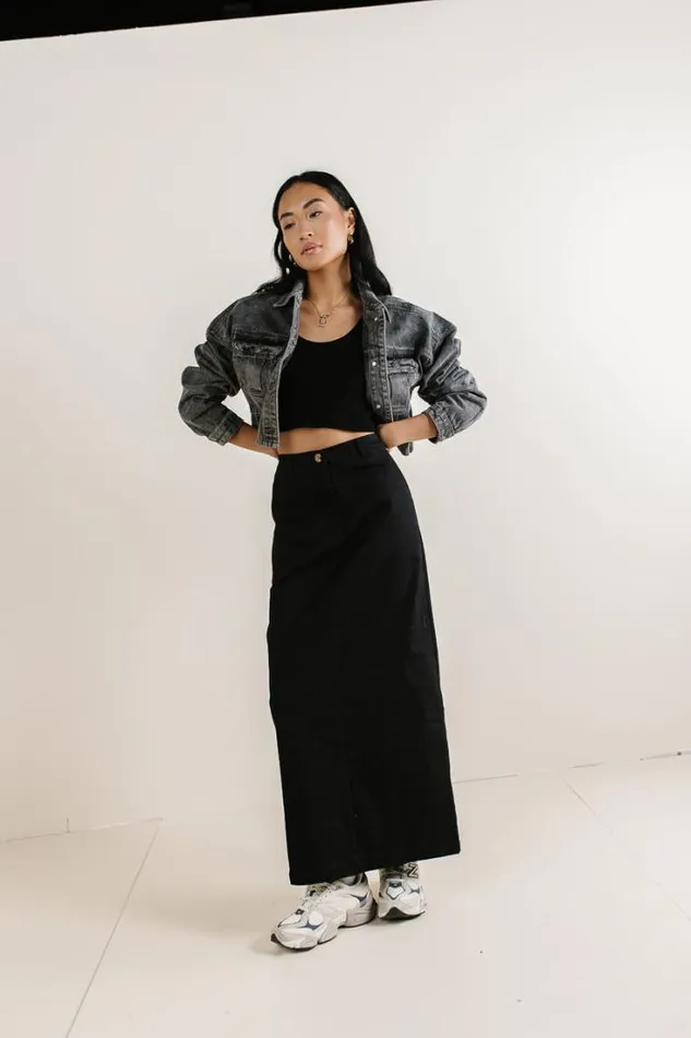 Bohme Outerwear Hayes Cropped Denim Jacket Black 8211 Women Bohme Outerwear Hayes Cropped Denim Jacket Black 8211 Women