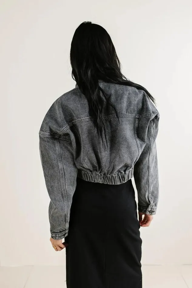 Bohme Outerwear Hayes Cropped Denim Jacket Black 8211 Women Bohme Outerwear Hayes Cropped Denim Jacket Black 8211 Women