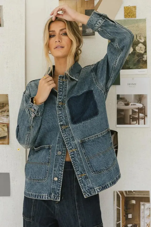 Bohme Outerwear Isabel Denim Jacket Medium Wash 8211 Women