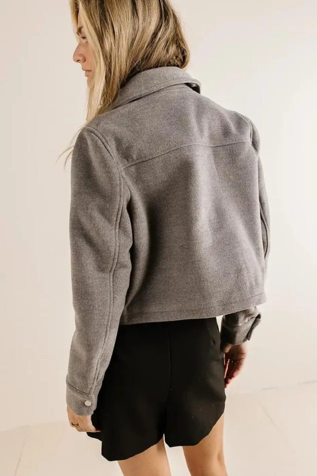Bohme Outerwear Nina Wool Blend Jacket In Grey Grey 8211 Women Bohme Outerwear Nina Wool Blend Jacket In Grey Grey 8211 Women