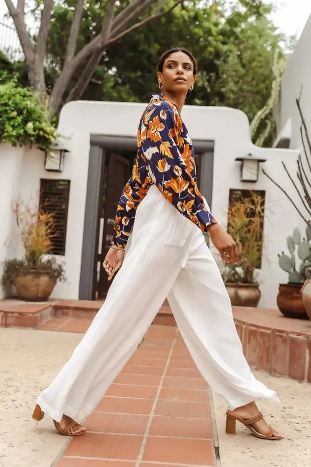 Bohme Pants Brecken Wide Leg Pants In White White 8211 Women