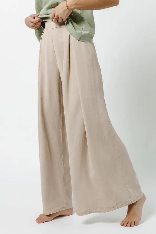 Bohme Pants Katie Wide Leg Tencel Pants In Taupe Taupe 8211 Women Bohme Pants Katie Wide Leg Tencel Pants In Taupe Taupe 8211 Women