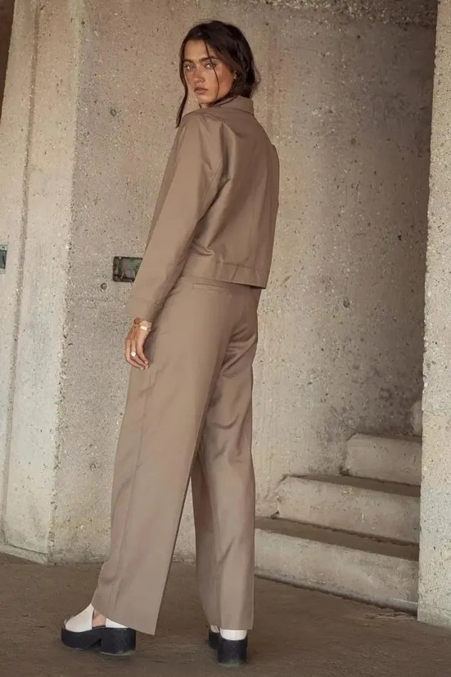 Bohme Sets Marissa Straight Leg Pants Mocha 8211 Women Bohme Sets Marissa Straight Leg Pants Mocha 8211 Women