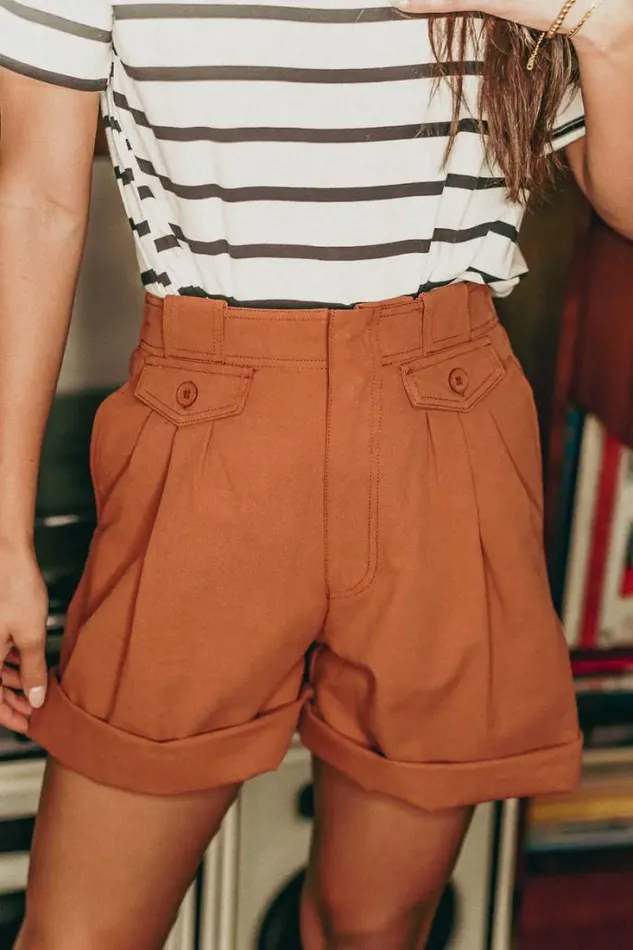Bohme Shorts Amelia Bermuda Shorts In Rust 8211 FINAL SALE Rust 8211 Women