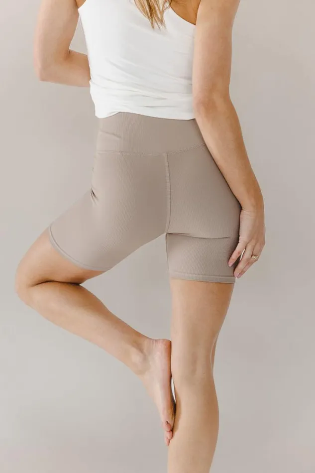 Bohme Shorts Gia Ribbed Biker Shorts 8211 FINAL SALE Sand 8211 Women Bohme Shorts Gia Ribbed Biker Shorts 8211 FINAL SALE Sand 8211 Women