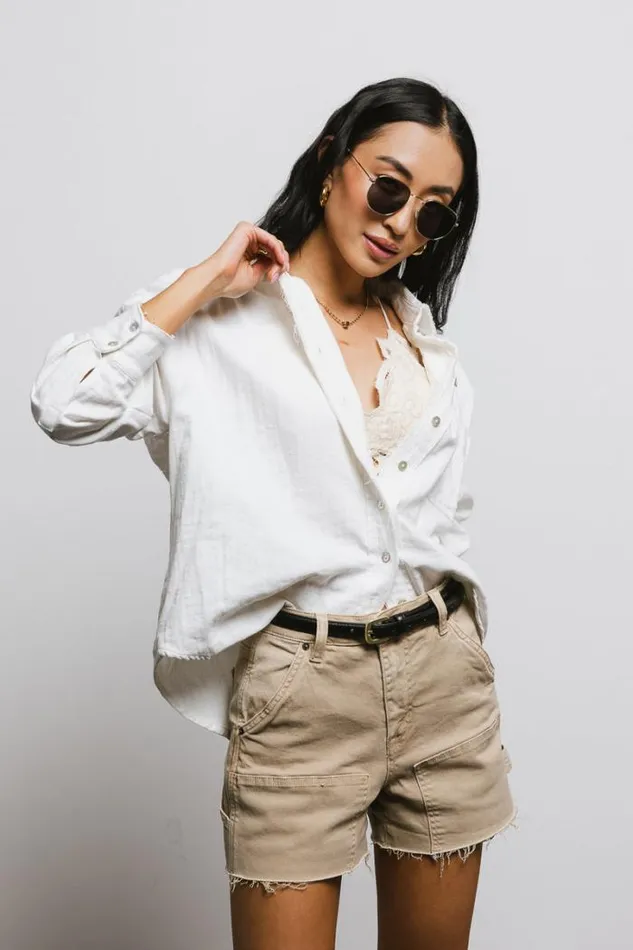 Bohme Shorts Maria Utility Denim Shorts In Tan Tan 8211 Women Bohme Shorts Maria Utility Denim Shorts In Tan Tan 8211 Women