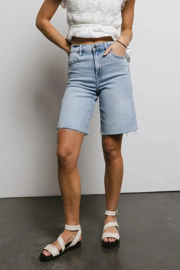 Bohme Shorts Rebecca Bermuda Shorts In Light Wash Light Wash 8211 Women