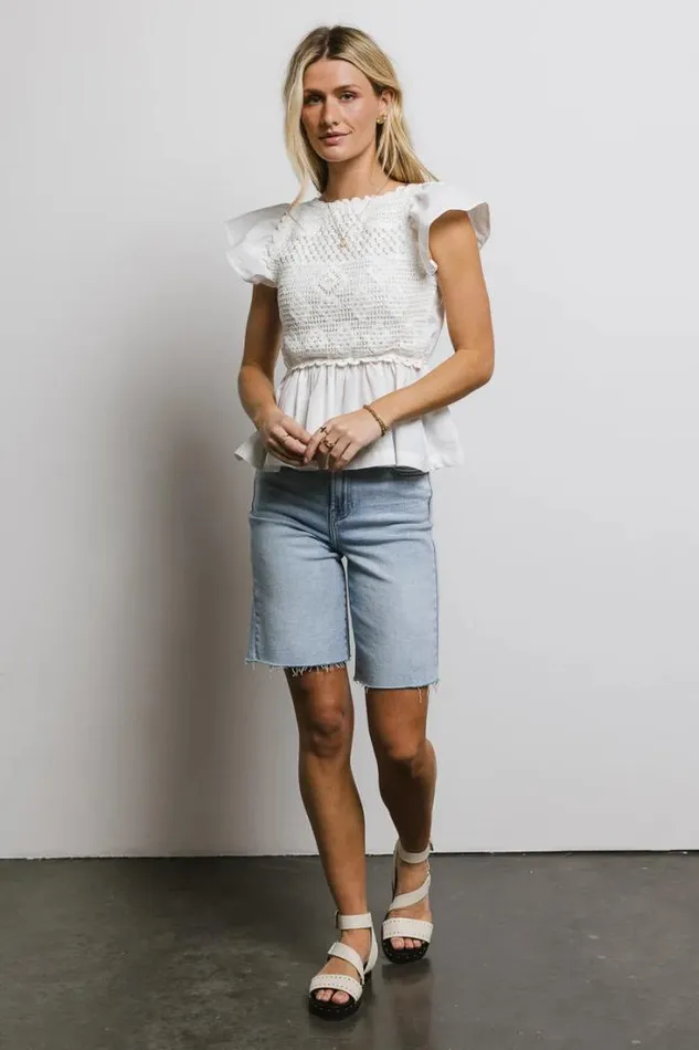 Bohme Shorts Rebecca Bermuda Shorts In Light Wash Light Wash 8211 Women Bohme Shorts Rebecca Bermuda Shorts In Light Wash Light Wash 8211 Women