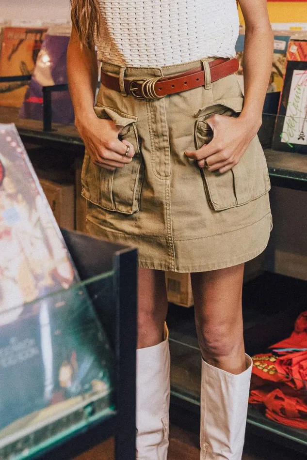 Bohme Skirts Amina Utility Skirt In Olive Olive 8211 Women Bohme Skirts Amina Utility Skirt In Olive Olive 8211 Women