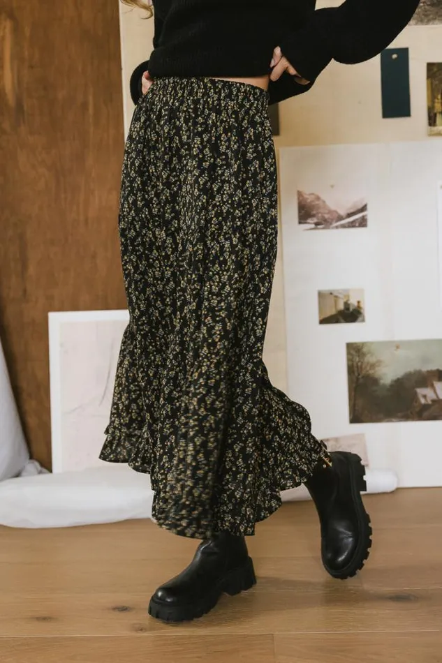 Bohme Skirts Eden Floral Skirt Black 8211 Women Bohme Skirts Eden Floral Skirt Black 8211 Women