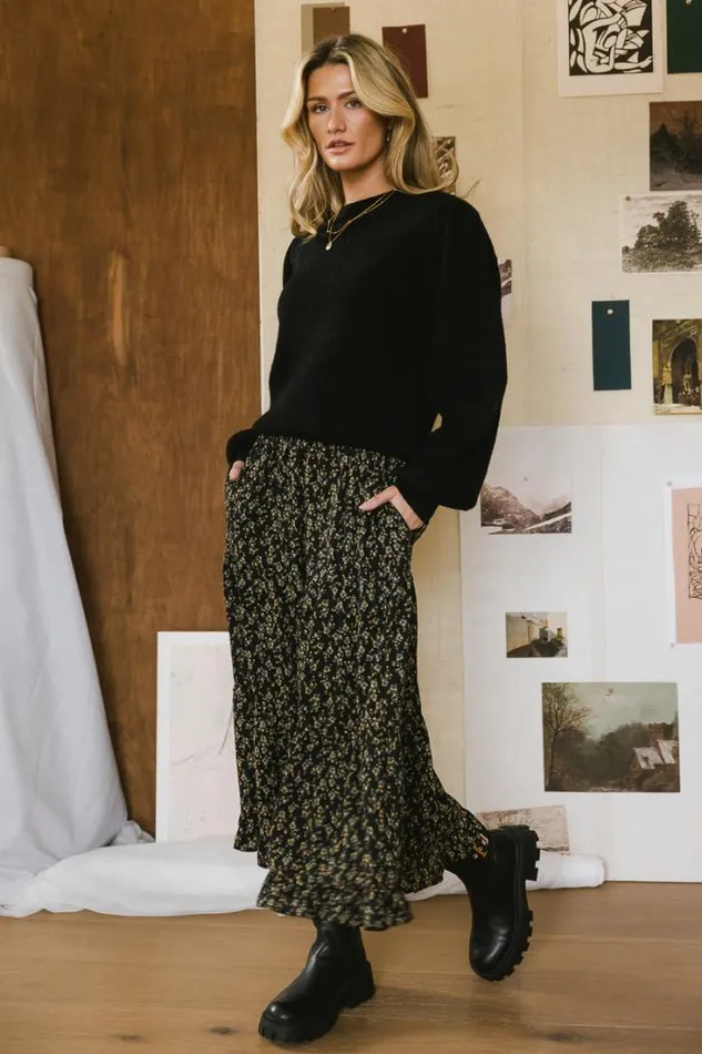 Bohme Skirts Eden Floral Skirt Black 8211 Women Bohme Skirts Eden Floral Skirt Black 8211 Women