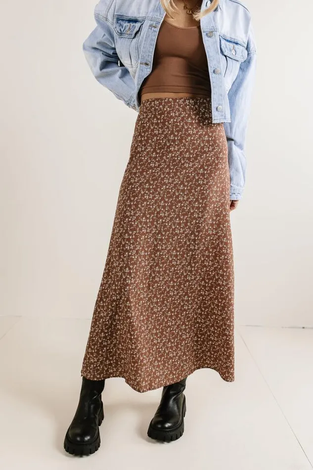 Bohme Skirts Evelyn Floral Skirt 8211 FINAL SALE Mauve 8211 Women