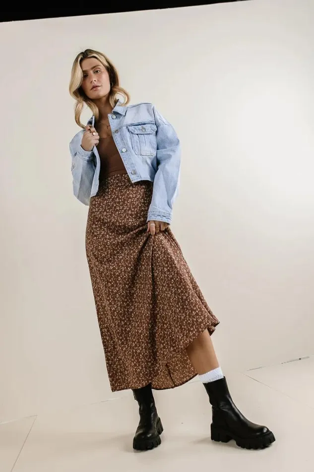 Bohme Skirts Evelyn Floral Skirt 8211 FINAL SALE Mauve 8211 Women Bohme Skirts Evelyn Floral Skirt 8211 FINAL SALE Mauve 8211 Women