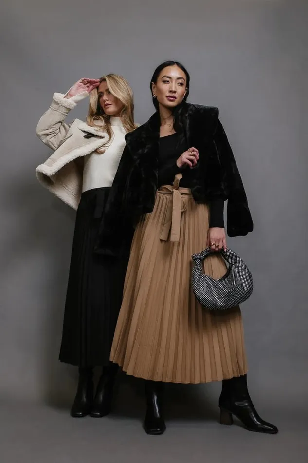 Bohme Skirts Neve Pleated Skirt In Mocha 8211 FINAL SALE Mocha 8211 Women Bohme Skirts Neve Pleated Skirt In Mocha 8211 FINAL SALE Mocha 8211 Women