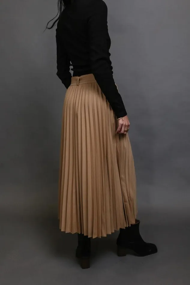Bohme Skirts Neve Pleated Skirt In Mocha 8211 FINAL SALE Mocha 8211 Women Bohme Skirts Neve Pleated Skirt In Mocha 8211 FINAL SALE Mocha 8211 Women