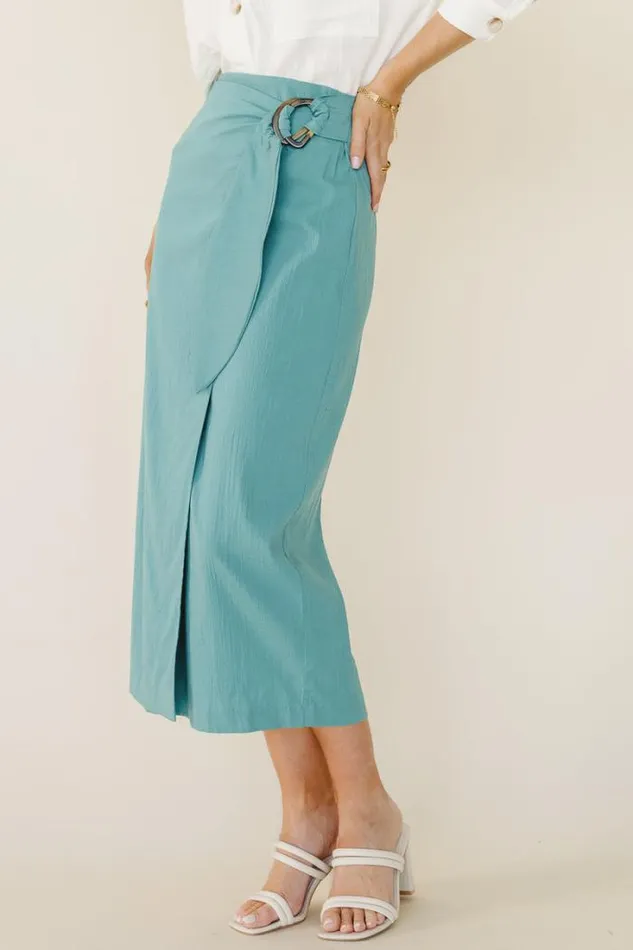 Bohme Skirts Nori Wrap Skirt In Teal 8211 FINAL SALE Teal 8211 Women