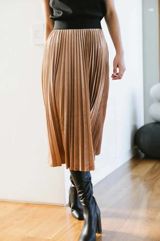 Bohme Skirts Zoe Velour Skirt In Taupe 8211 FINAL SALE Taupe 8211 Women Bohme Skirts Zoe Velour Skirt In Taupe 8211 FINAL SALE Taupe 8211 Women