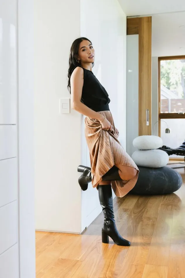 Bohme Skirts Zoe Velour Skirt In Taupe 8211 FINAL SALE Taupe 8211 Women Bohme Skirts Zoe Velour Skirt In Taupe 8211 FINAL SALE Taupe 8211 Women