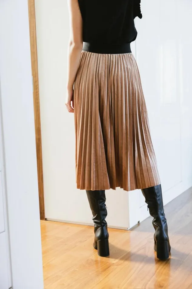 Bohme Skirts Zoe Velour Skirt In Taupe 8211 FINAL SALE Taupe 8211 Women Bohme Skirts Zoe Velour Skirt In Taupe 8211 FINAL SALE Taupe 8211 Women