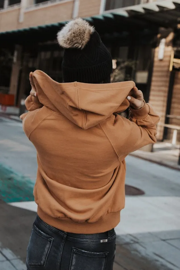 Bohme Sweaters Button Front Cropped Hoodie In Tangerine 8211 FINAL SALE Tangerine 8211 Women Bohme Sweaters Button Front Cropped Hoodie In Tangerine 8211 FINAL SALE Tangerine 8211 Women
