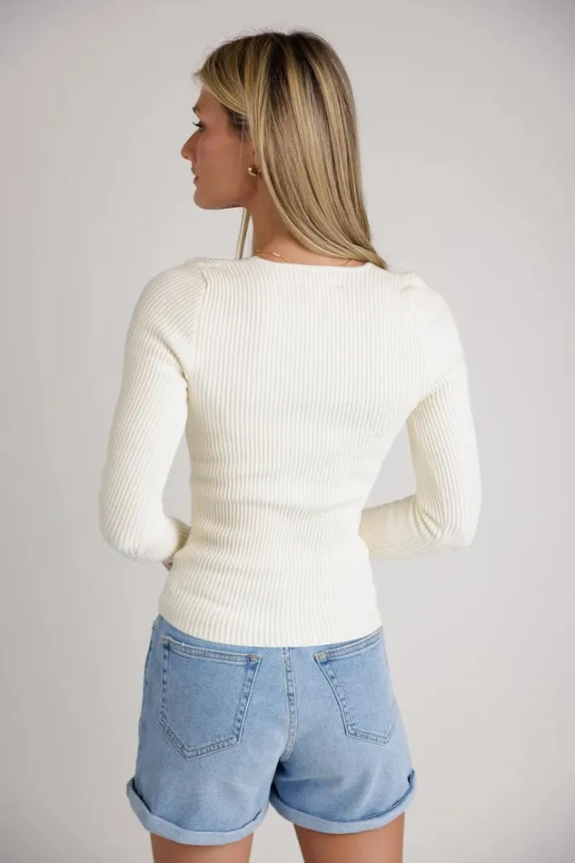 Bohme Sweaters Ruthie Ribbed Sweater Cream 8211 Women Bohme Sweaters Ruthie Ribbed Sweater Cream 8211 Women