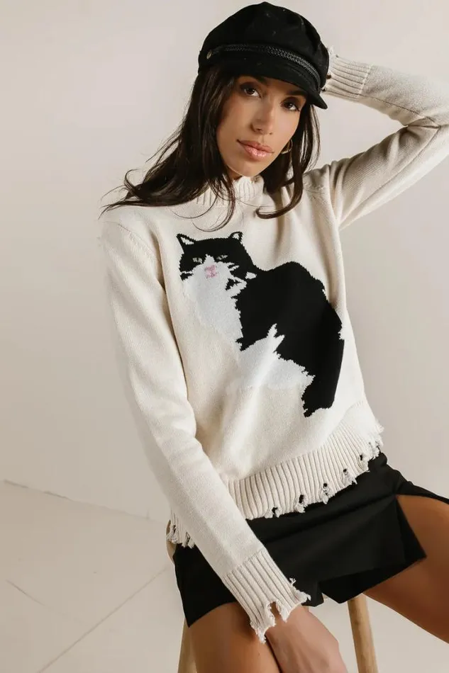 Bohme Sweaters Scooby Knitted Sweater Cream 8211 Women Bohme Sweaters Scooby Knitted Sweater Cream 8211 Women