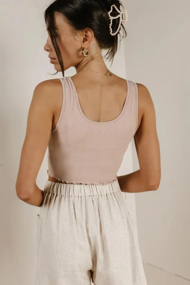 Bohme Tees and Tanks Everleigh Cropped Tank In Rose Rose 8211 Women Bohme Tees and Tanks Everleigh Cropped Tank In Rose Rose 8211 Women