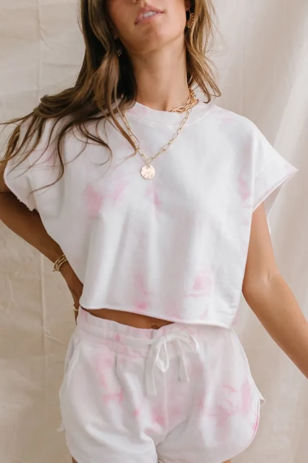 Bohme Tees and Tanks Myrah Tie Dye Top 8211 FINAL SALE Pink 8211 Women