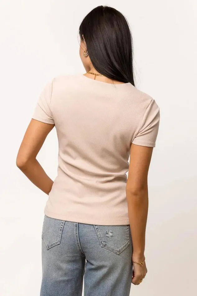 Bohme Tees and Tanks Rickie Top In Taupe 8211 FINAL SALE Taupe 8211 Women Bohme Tees and Tanks Rickie Top In Taupe 8211 FINAL SALE Taupe 8211 Women