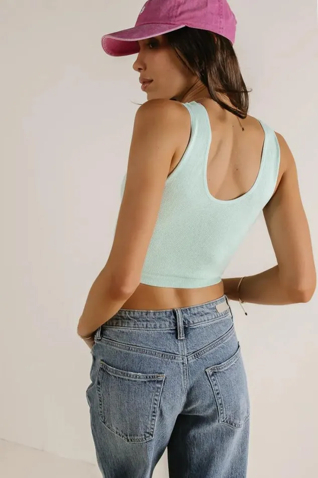 Bohme Tees and Tanks Safiya Cropped Tank In Mint Mint 8211 Women Bohme Tees and Tanks Safiya Cropped Tank In Mint Mint 8211 Women