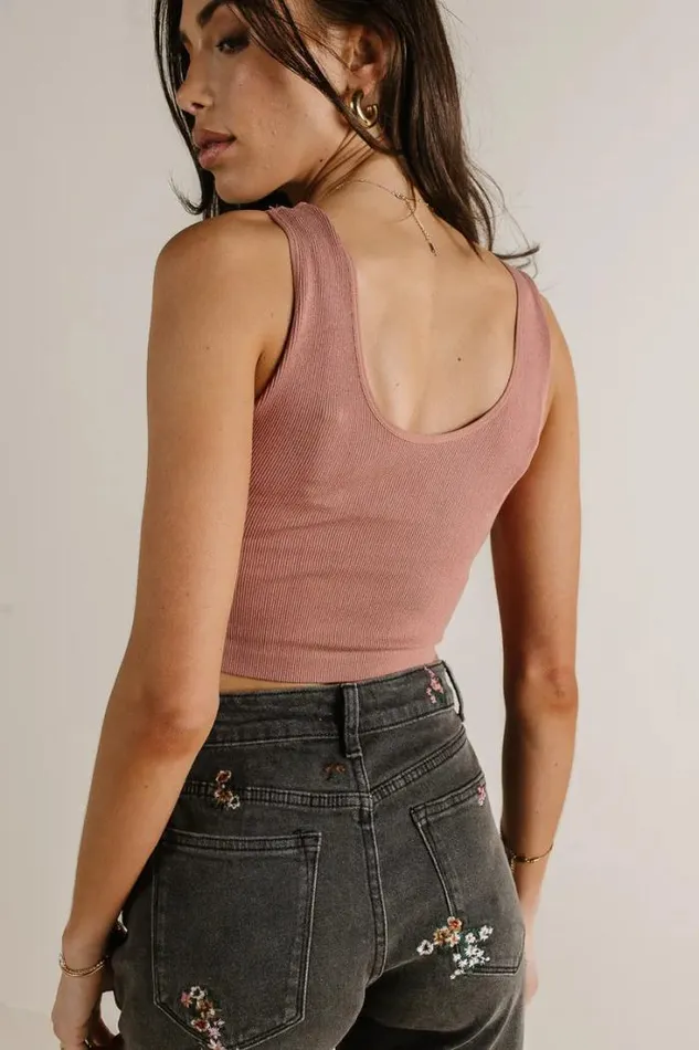 Bohme Tees and Tanks Safiya Cropped Tank In Terracotta Terracotta 8211 Women