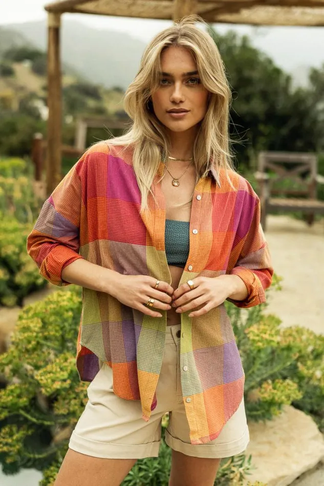 Bohme Tops Agnes Button Up Magenta 8211 Women Bohme Tops Agnes Button Up Magenta 8211 Women