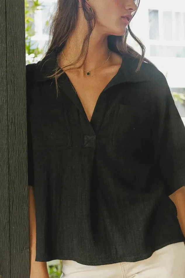 Bohme Tops Alyssa Top In Black Black 8211 Women Bohme Tops Alyssa Top In Black Black 8211 Women