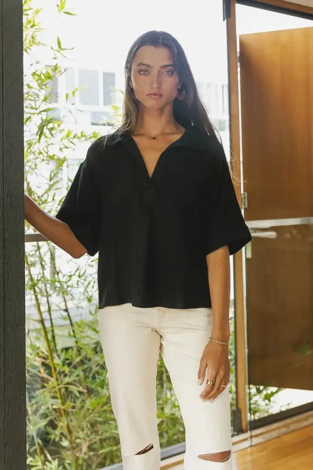 Bohme Tops Alyssa Top In Black Black 8211 Women Bohme Tops Alyssa Top In Black Black 8211 Women
