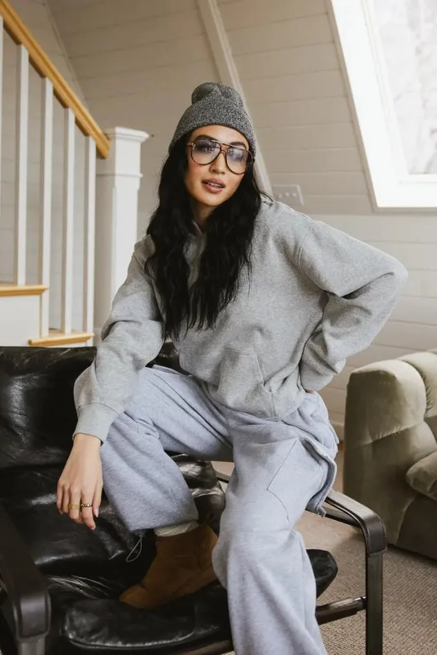 Bohme Tops Anahi Hoodie In Grey Grey 8211 Women