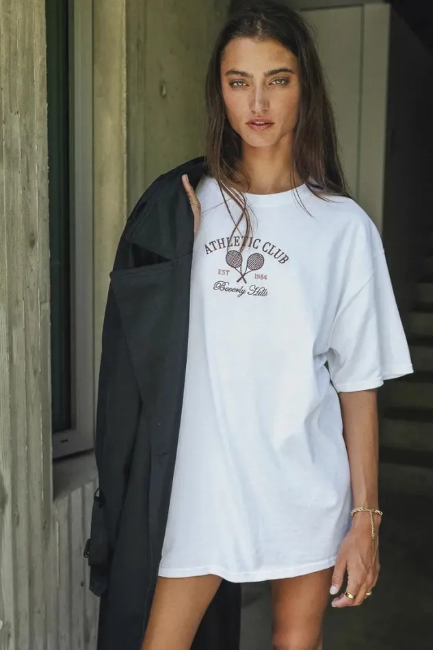 Bohme Tops Athletic Club Graphic Tee White 8211 Women