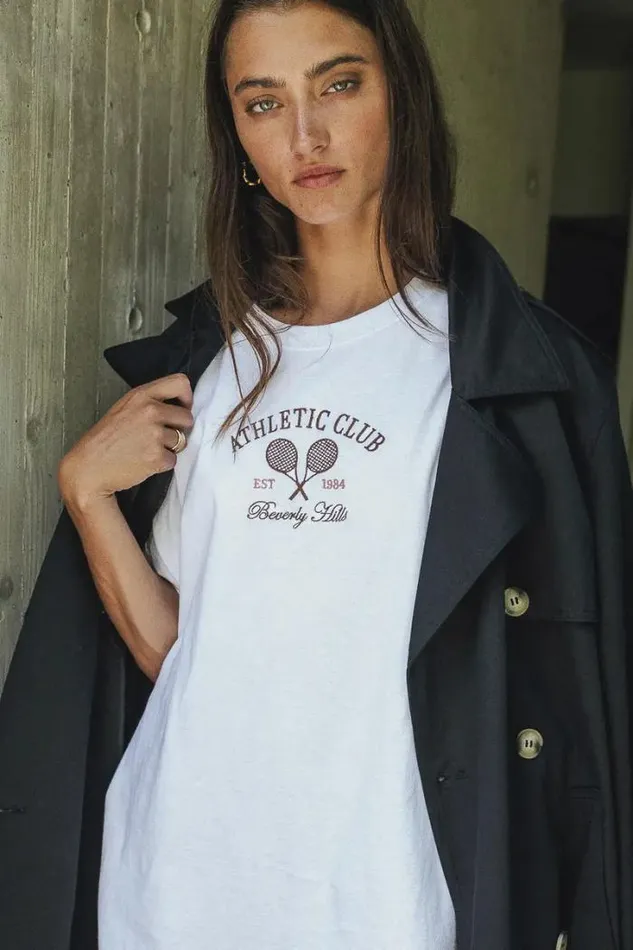 Bohme Tops Athletic Club Graphic Tee White 8211 Women Bohme Tops Athletic Club Graphic Tee White 8211 Women
