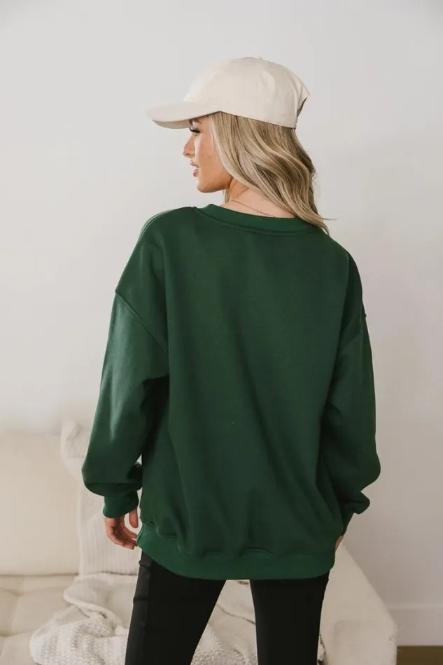 Bohme Tops Couch Club Embroidered Sweatshirt Hunter Green 8211 Women Bohme Tops Couch Club Embroidered Sweatshirt Hunter Green 8211 Women