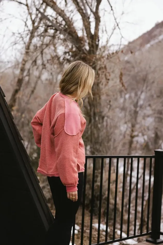 Bohme Tops Dahlia Henley Top In Coral Coral 8211 Women