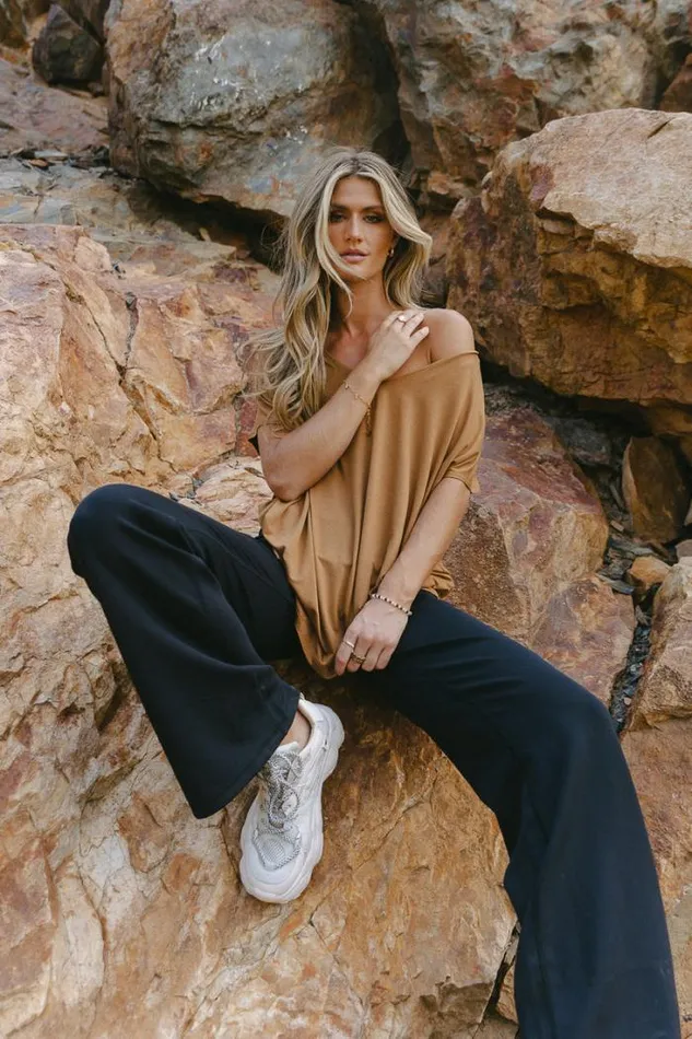 Bohme Tops Demi Oversized Top In Brown 8211 FINAL SALE Brown 8211 Women Bohme Tops Demi Oversized Top In Brown 8211 FINAL SALE Brown 8211 Women