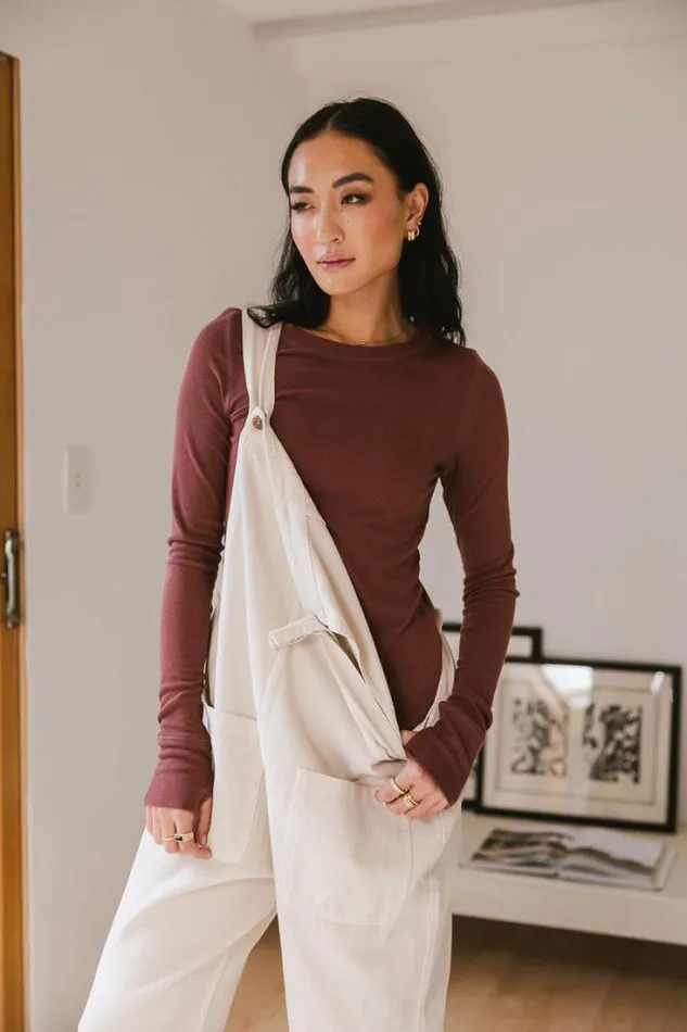 Bohme Tops Drew Ribbed Knit Top In Brick 8211 FINAL SALE Brick 8211 Women