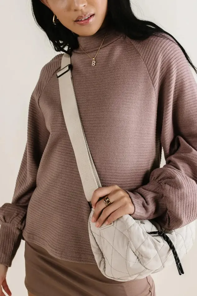 Bohme Tops Ella Textured Top In Mocha Mocha 8211 Women