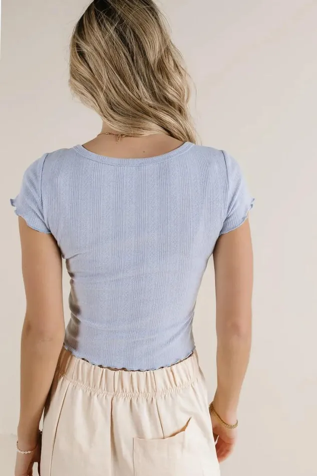 Bohme Tops Estella Crop Top In Blue Blue 8211 Women Bohme Tops Estella Crop Top In Blue Blue 8211 Women