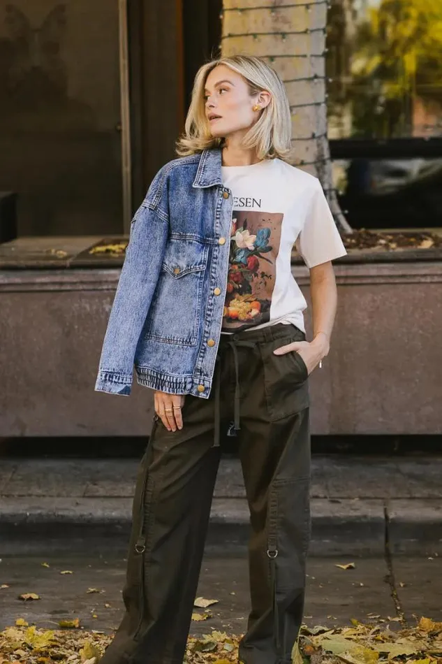 Bohme Tops Flowers And Fruit Graphic Tee Cream 8211 Women Bohme Tops Flowers And Fruit Graphic Tee Cream 8211 Women