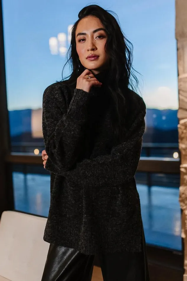 Bohme Tops Gracie High Neck Sweater In Black Black 8211 Women