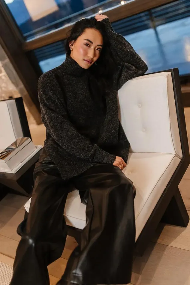 Bohme Tops Gracie High Neck Sweater In Black Black 8211 Women Bohme Tops Gracie High Neck Sweater In Black Black 8211 Women