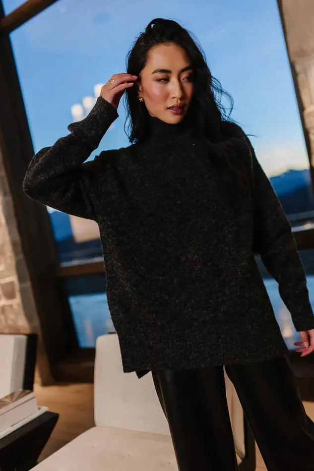 Bohme Tops Gracie High Neck Sweater In Black Black 8211 Women Bohme Tops Gracie High Neck Sweater In Black Black 8211 Women