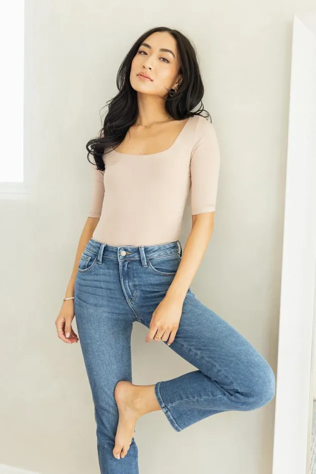 Bohme Tops Hadlee Square Neck Bodysuit In Tan Tan 8211 Women Bohme Tops Hadlee Square Neck Bodysuit In Tan Tan 8211 Women